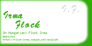 irma flock business card